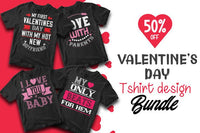 50 Editbale Valentine DayTshirt Design Bundle