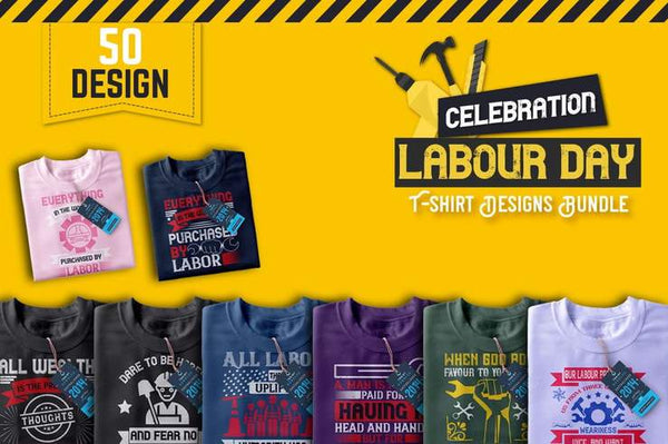 50 Editable Labor Day Tshirt Design Bundle